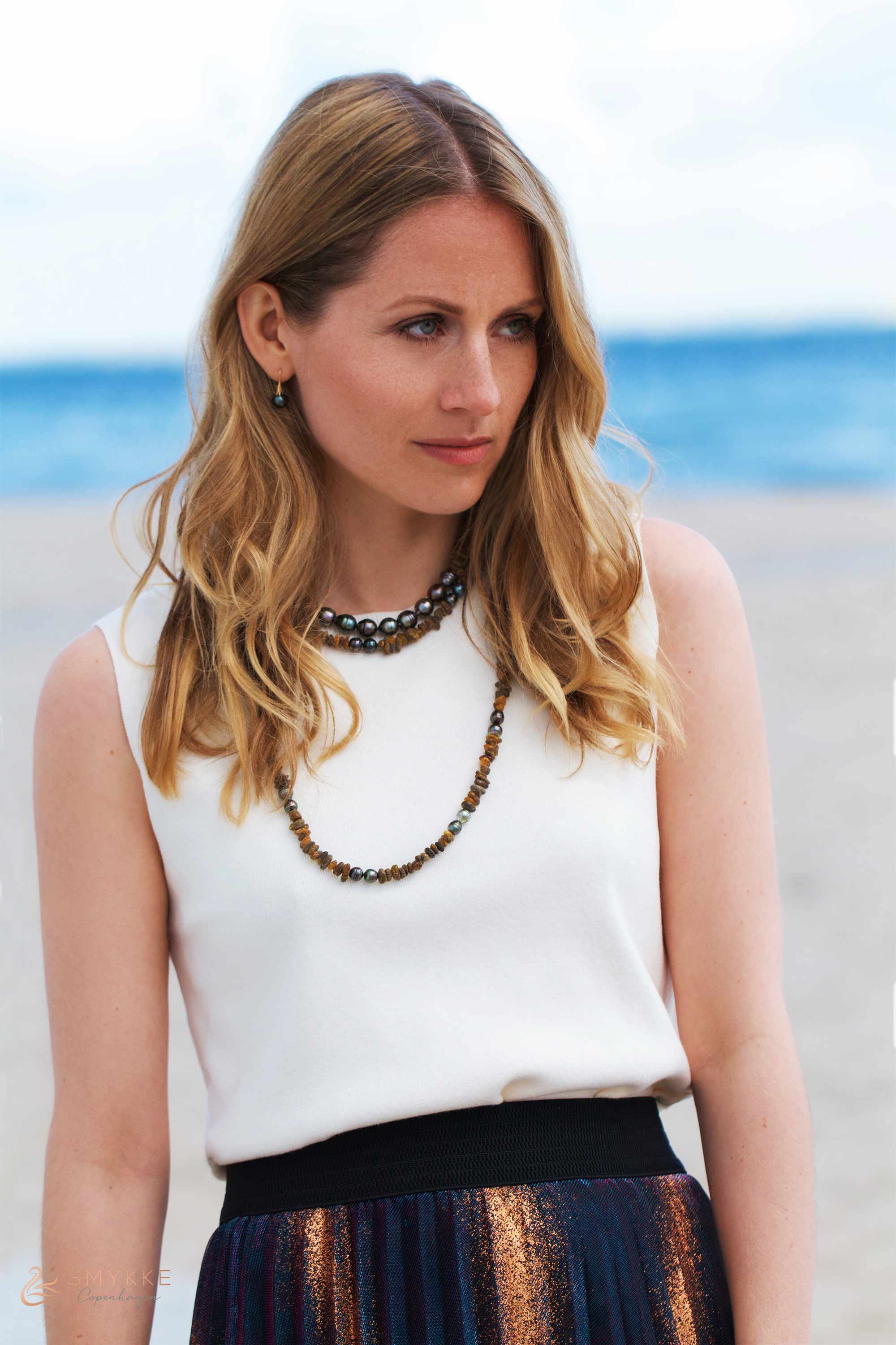 Smykke Copenhagen - Marta Dolska - Bellevue Strand - Amber Tahitian Pearl necklace 5